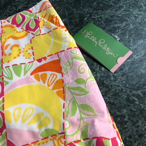 Women’s rare yellow & pink NWT Y2k Lilly Pulitzer karlo Mini skirt - Picture 2 of 11